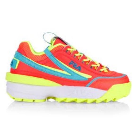 FILA Disruptor II Exp Mixed Media in Fiery Coral - Picture 2 of 9